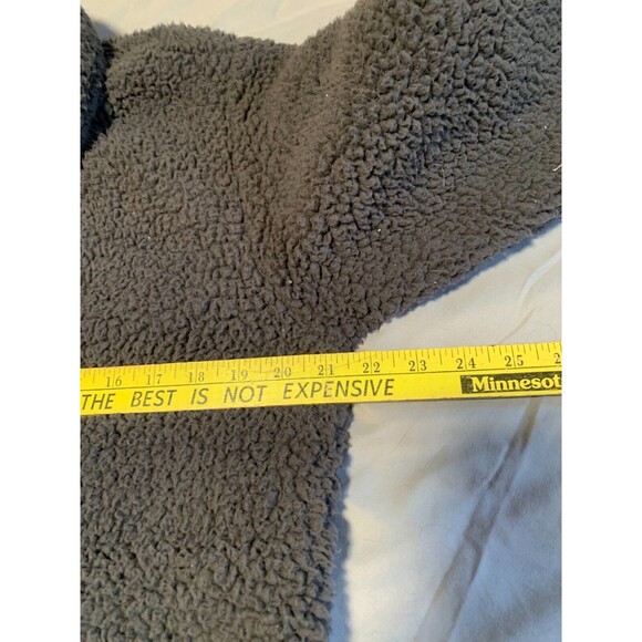 Pottery Barn Robe Unisex Small Charcoal Gray Cozy‎ Knit Long Sleeve Tie Waist - Picture 12 of 15